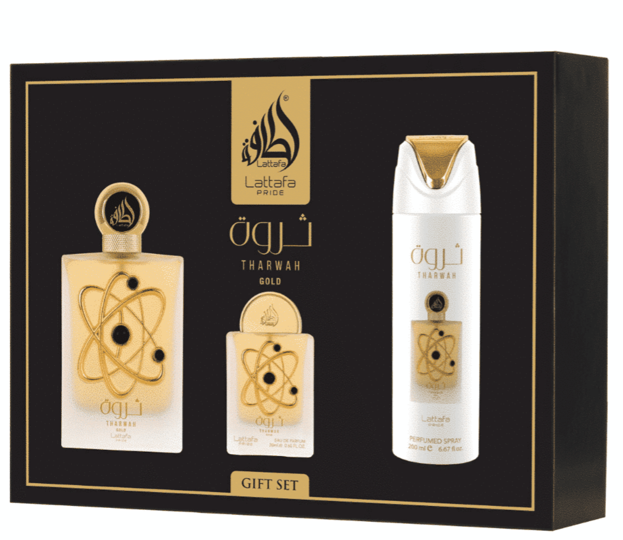 Lattafa Pride – Coffret Tharwah Gold