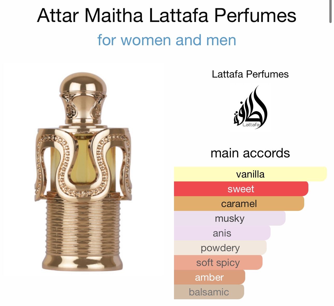 lattafa maitha pure oil