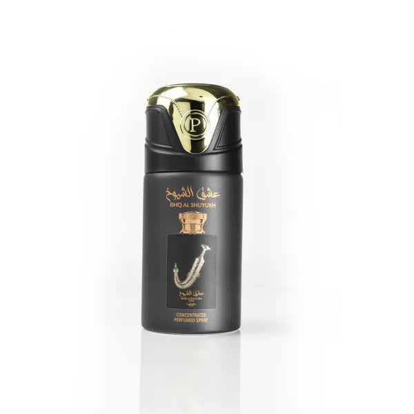Ishq Al Shuyukh Desodorante Dorado 250 ml - Lattafa Spray