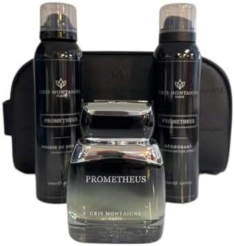 Montaigne Prometheus Graues Federmäppchen und Box