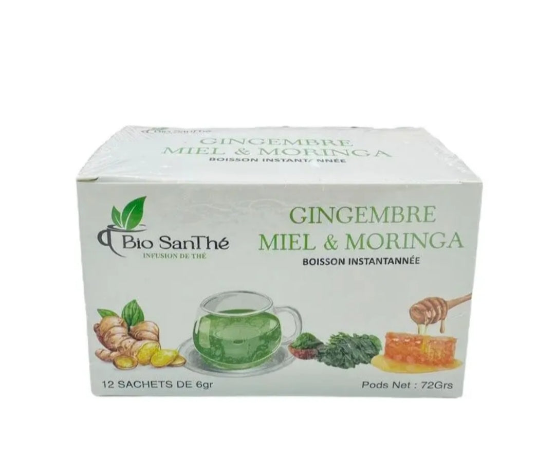 Tè allo zenzero, al miele e alla moringa 