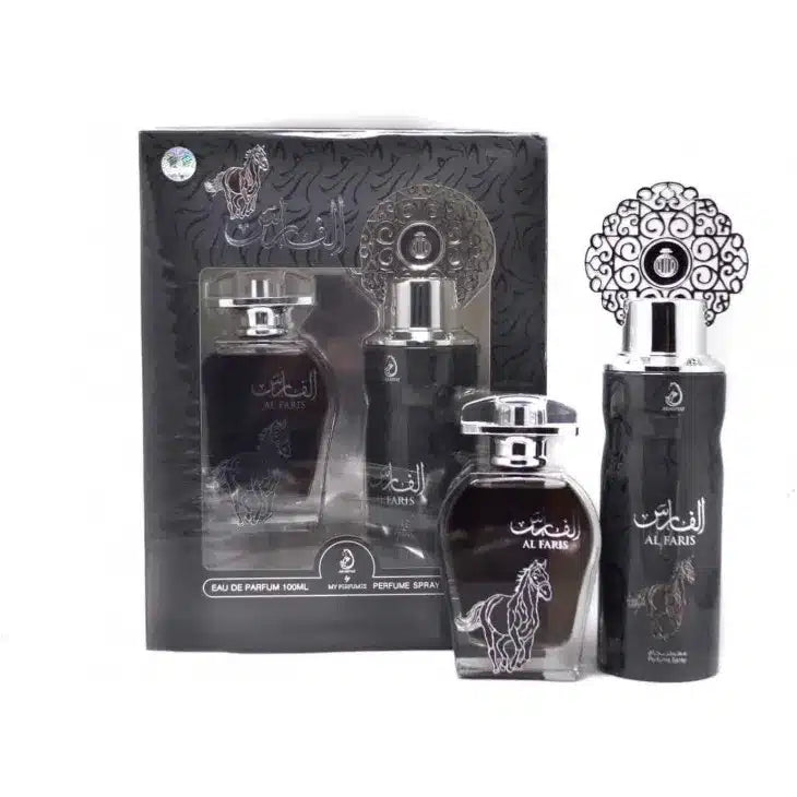 Al Faris - Set regalo MyPerfumes | Profumo 100ml + Spray 200ml | Arabiyat prestige