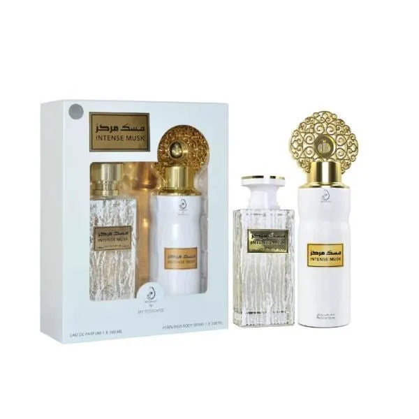 Muschio bianco intenso - Set regalo MyPerfumes | Profumo 100ml + Spray 200ml | Arabiyat prestige