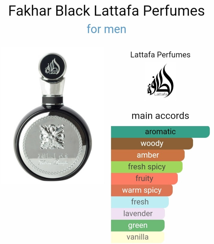 Fakhar Lattafa Black Silver de lattafa - pero acuerdos