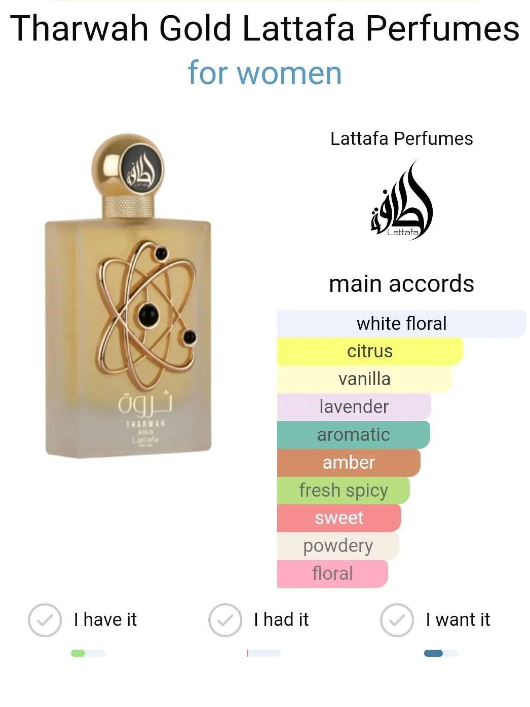 Tharwah Gold - Perfume Lattafa